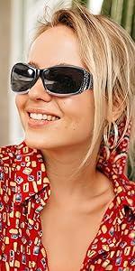 LVIOE Cat Eyes Sunglasses for Women, Polarized Oversized Fashion Vintage Eyewear for Driving Fishing - 99.99% UV Protection