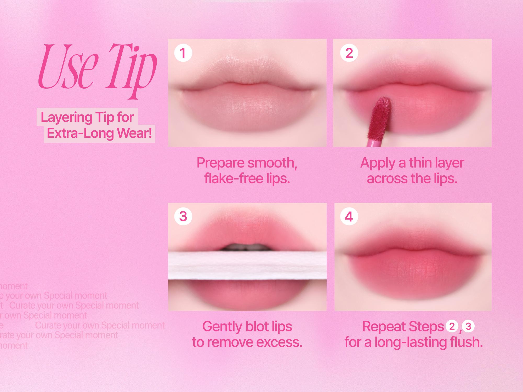 fwee Pink Obsession Stay-Fit Lip Tint | Weightless & Layerable Tint for Smudge-proof, Long-lasting Wear | Soft Blur Finish or Vibrant Flush,  | 20 Colors Makeup