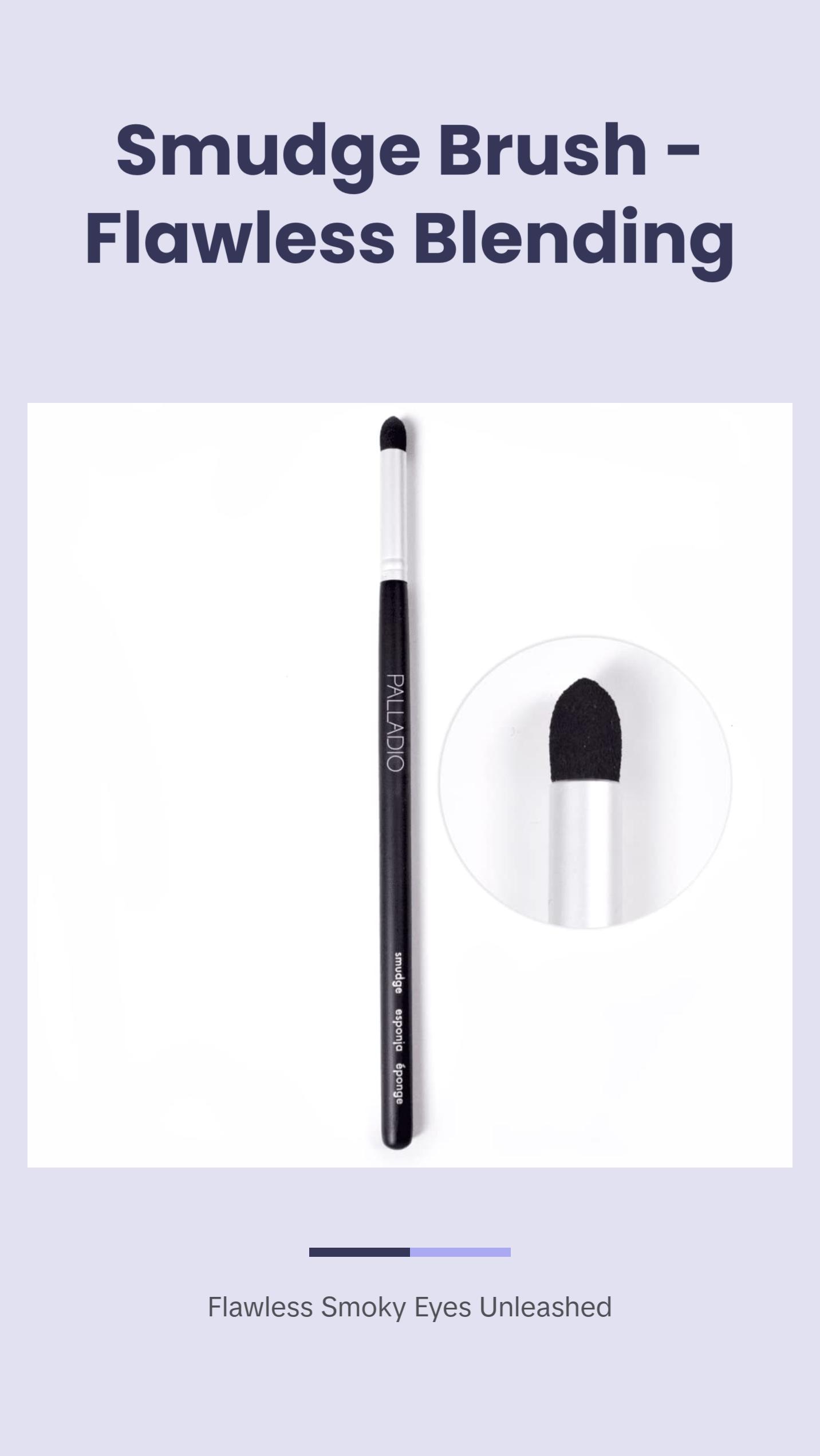 Palladio Smudge Brush, Pointed Sponge Applicator Flawless Blending, Smooth Finish, Synthetic Sponge, Soft Feel, Comfortable Grip, Professional Application