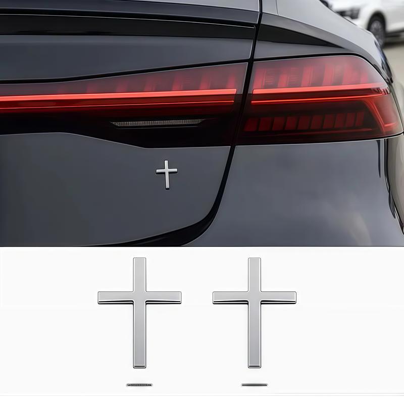 Two PcsCar Exterior Decorative Sticker Universal Cross Design for Motorcycle & SUV Car Decorations Decal Sticker for Cars Car Decals Easy Application Stylish Cross Aesthetic Enhancer