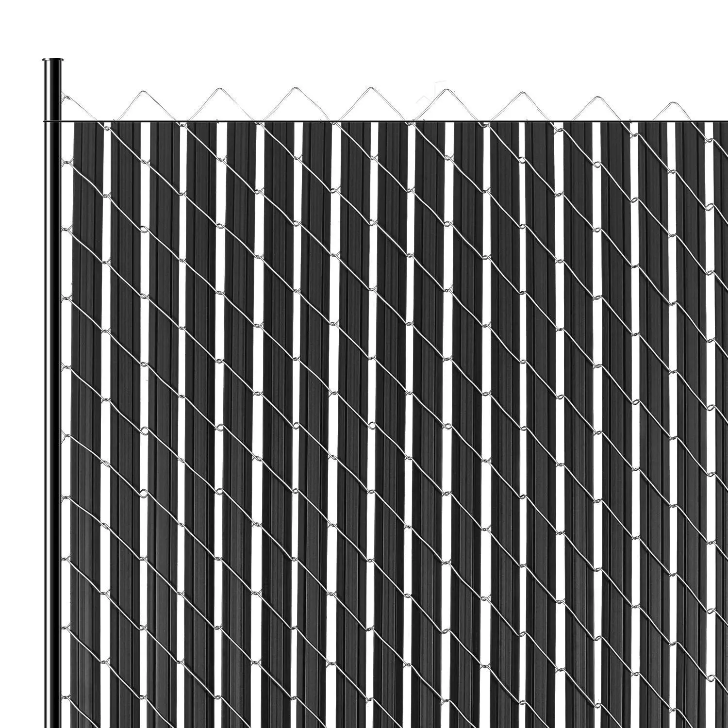 【SummerFinds】VEVOR Chain Link Fence Privacy Slats Double-Wall with Wings for 6' High Fence Black