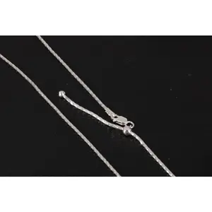 Adjustable Sterling Silver Snake Chain Necklace – 20"