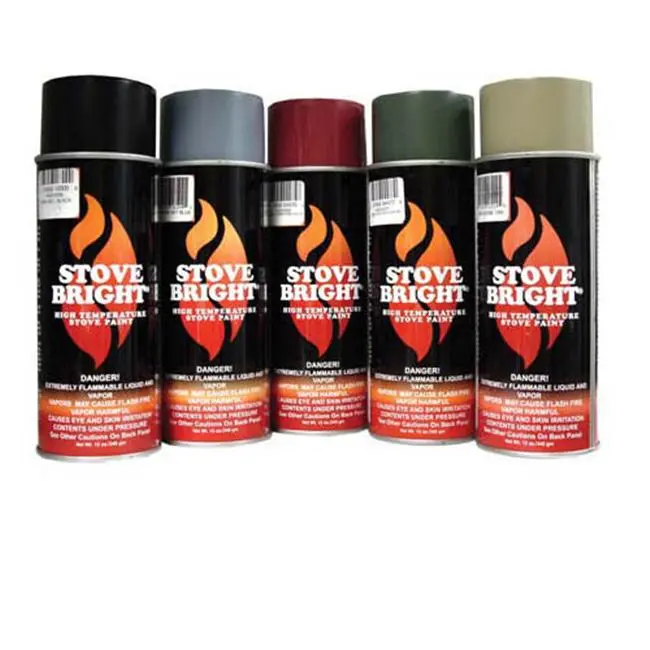 212 MAIN High-Temp Silicone Polymer Resin Paint - 1200º, Flat Black, 12 oz, for Wood Stoves, Gas Stoves, Mufflers, Boilers, Metal Surfaces, Barbecues, Home Improvement
