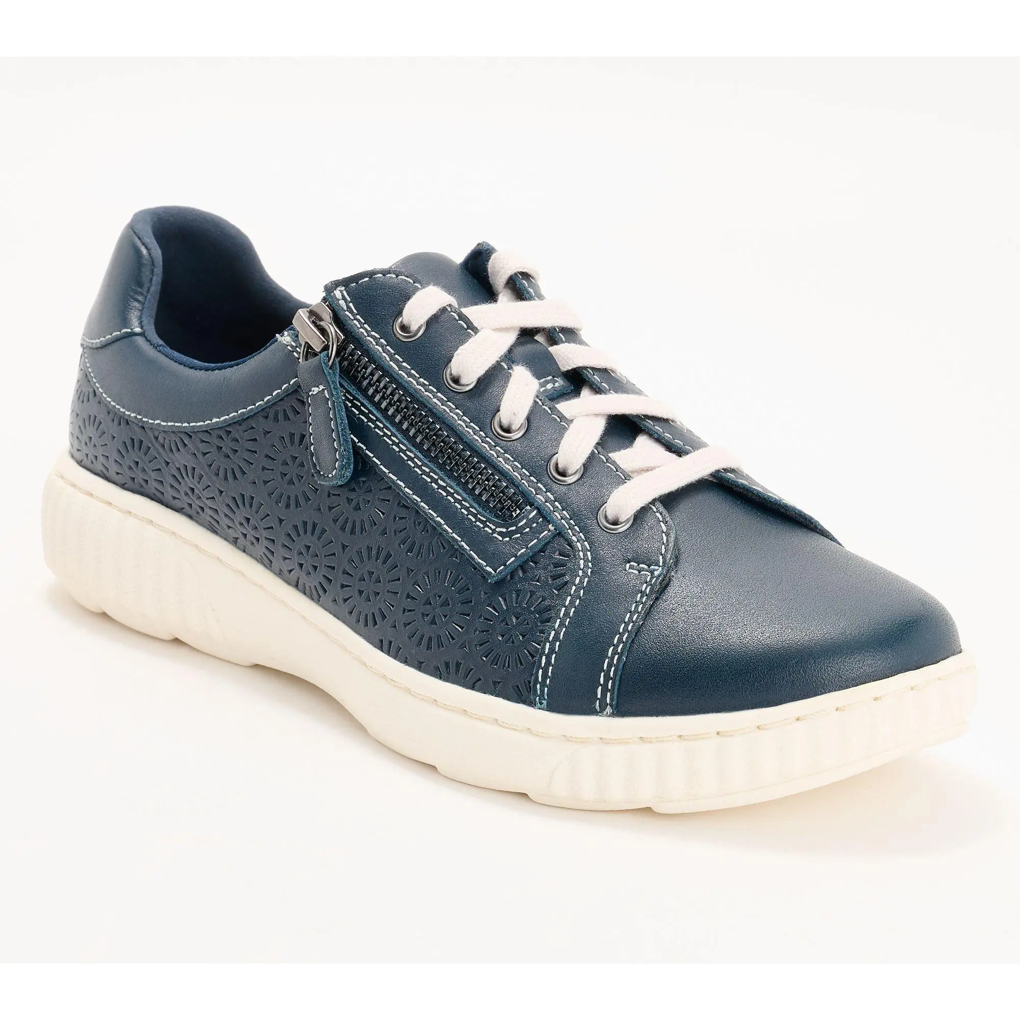 Clarks Collection Embossed Leather Sneaker - Caroline Rio