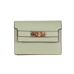 Minimalist Short Wallet for Women, Secure Metal Lock Card Holder Purse with Multiple Slots, Compact Trifold Wallet for Shopping, Work & Travel, Stylish Small Purse for Daily Essentials