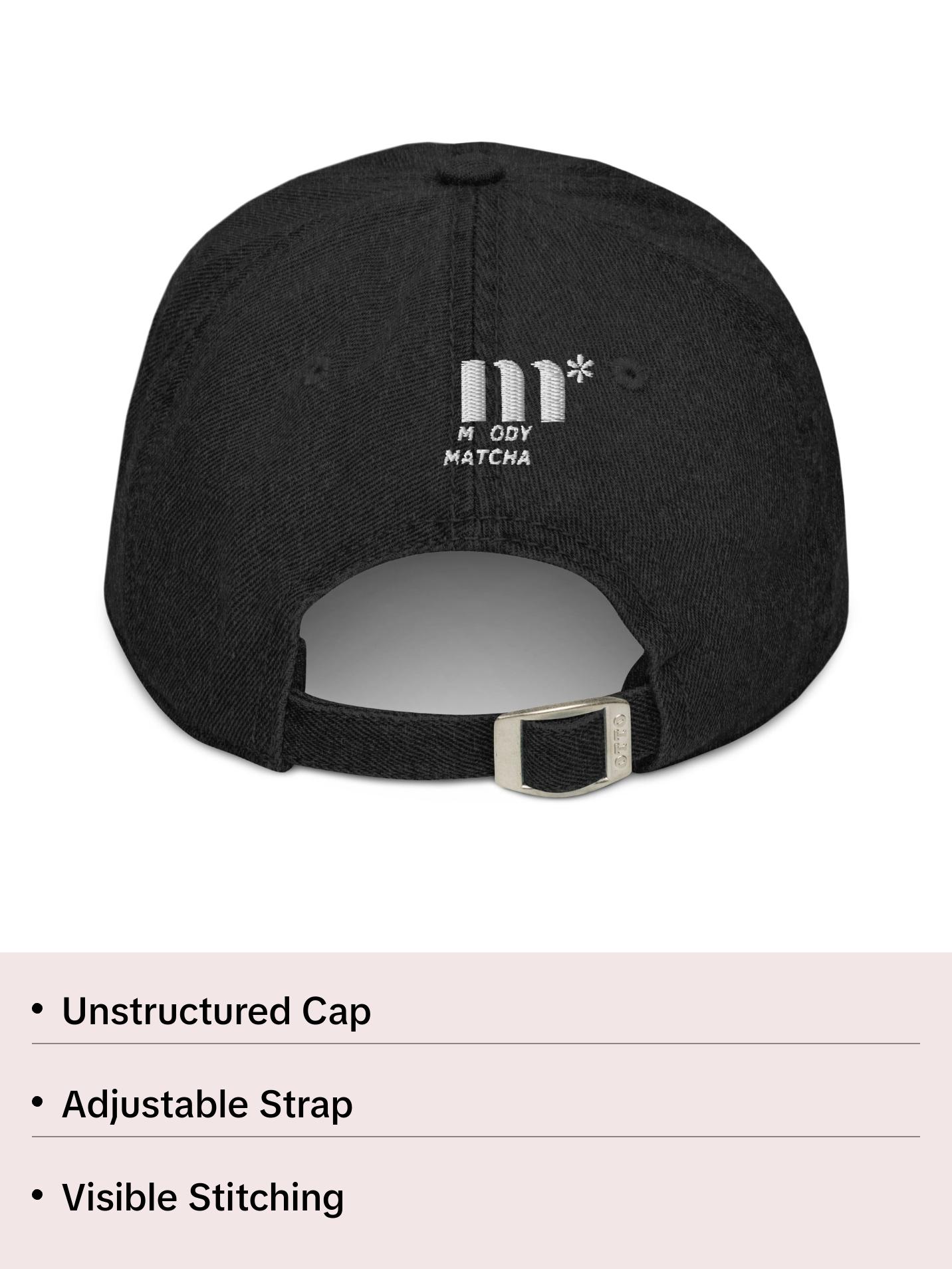 Burgundy B*tch Black Denim Hat