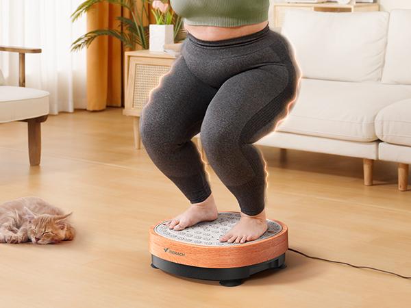 MERACH Round Model Vibration Plate Exercise Machine with massage, Lymphatic Drainage Machine, Whole Body Workout for Wellness and Fitness, dealsforyoudays