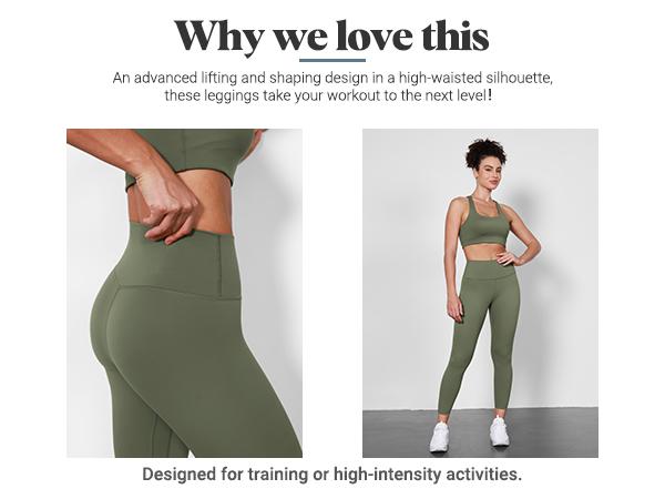 ODODOS Women's ODLIFT Compression Leggings, 25"/28" High-Waist Sports Bottoms for Yoga Workouts