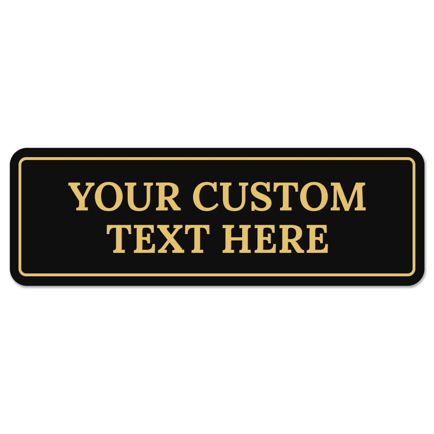 Custom Engraved Print Metal Tin Aluminium Square Plaque - 4x12 in & 8x12 in Tin Sign, Personalized Message for Business & Home, Indoor/Outdoor Wall/Door Use, Made in USA by Sigo Signs, 8X12inch Tin Sign