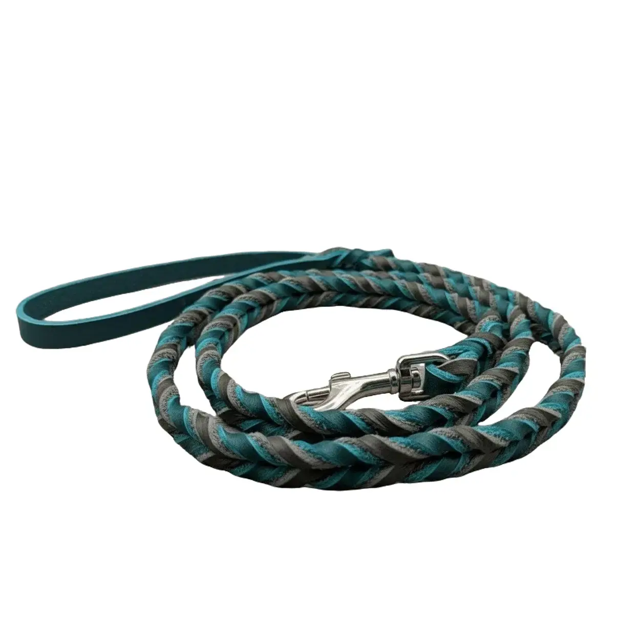 Hand-Braided Full-Grain Leather Dog Leash - Artisan Handcrafted Gear for Classic-Loving Owners, Soft Touch, Durable Hardware, Training and Obedience, Daily Walking Comfort