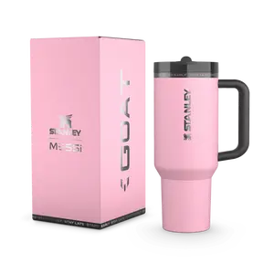 The Messi x Stanley Quencher Protour Flip Straw Tumbler | 40 oz (Goat Pink)