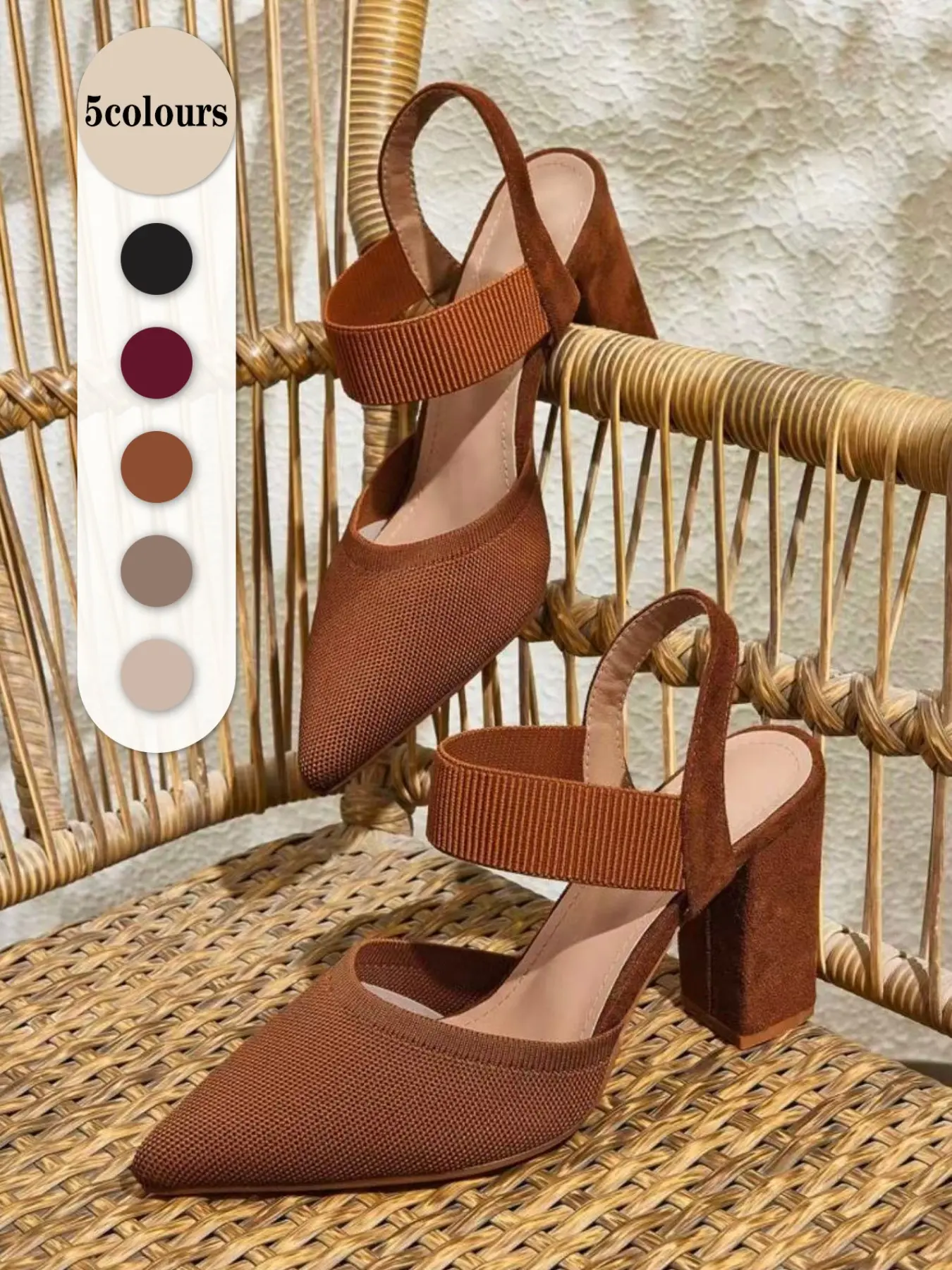 Women's Stiletto Heel Pointed Toe Shoes, Exquisite Heels, Elegant Fashion Classic Luxury Classy Sandal High-Heeled Sandals, Medium Width, Rubber Sole, Plain Pattern