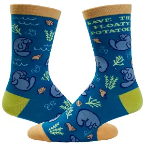 Cute Animal Socks for Women Fun Socks with Animals and Sarcastic Humor Funny Graphic Socks Comfortable Fitted Spandex Cotton