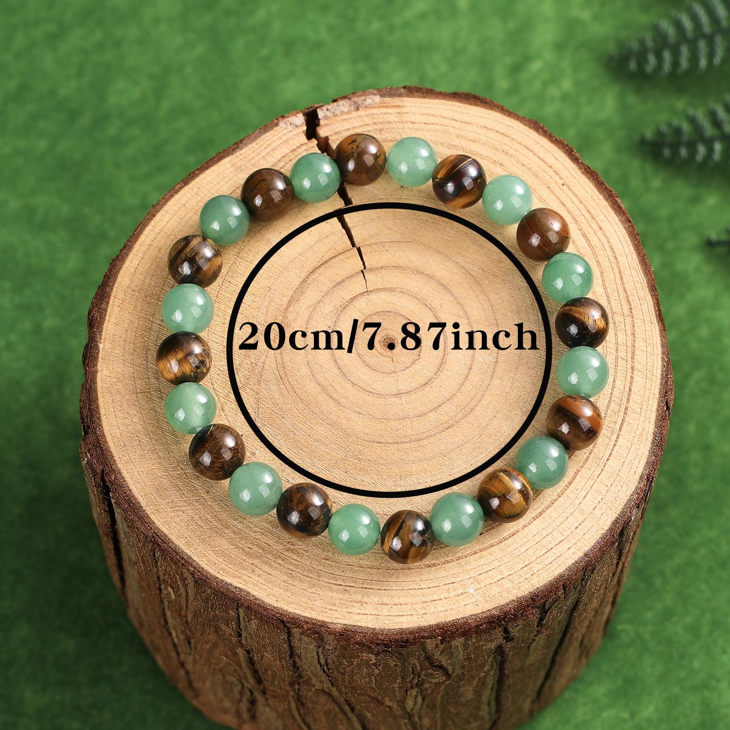 Money Attraction Necklace+ Bracelet With Green Aventurine & Tiger Eye Pendant Healing Crystal Stone ，Anniversary, Vacation &Theme Parties Jewelry Charms Abundance Crystal bracelet，Long Chain，Sweater chain，Ideal Gift Jewelry for Men and Women
