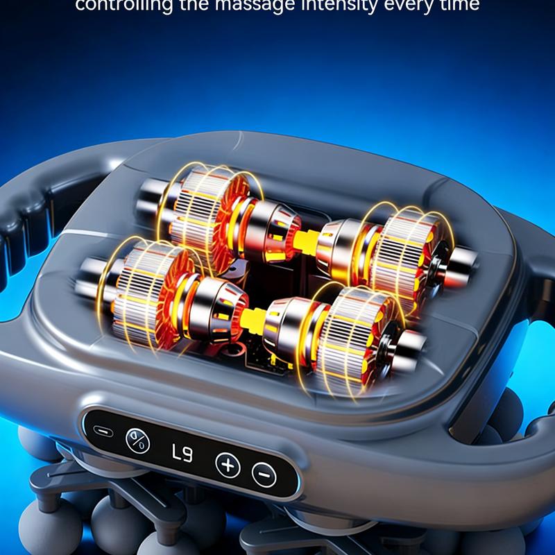 12-Ball Massage Gun 30-Level Intensity Adjustment 9 Massage Modes Effectively Relieves Back, Shoulder, Leg, and Foot Pain Quiet Muscle Massager Features Red Light Therapy Adjustable Settings Ideal for Daily Use Perfect Christmas Gift Choice