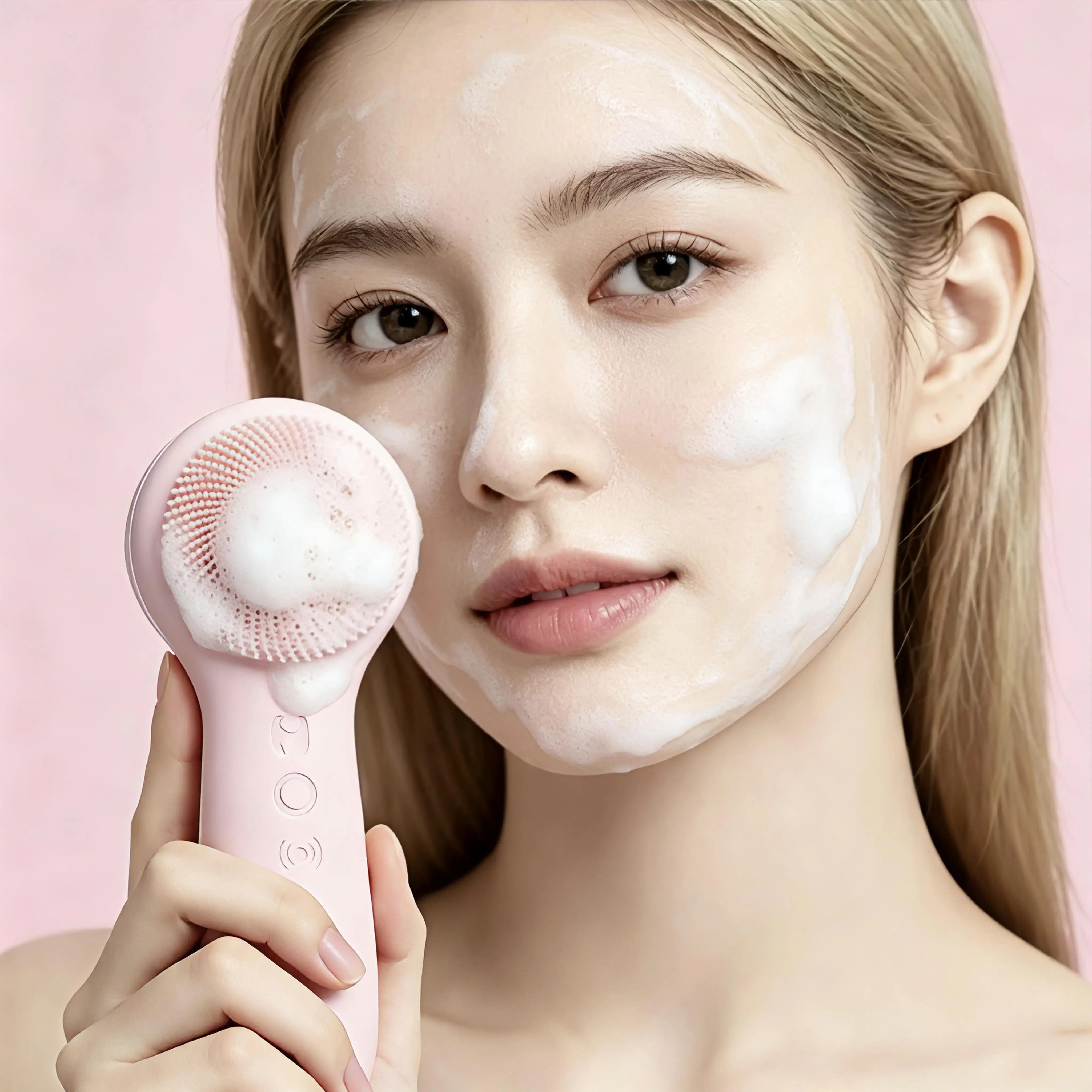 Electric Silicone Facial Cleansing Brush Tool - Vibrating Face Scrubber with Gentle Massage, Deep Cleansing, Gentle Exfoliation for Face Care, All Skin Types (Suitable for All Genders) TikTok Shop Back to School