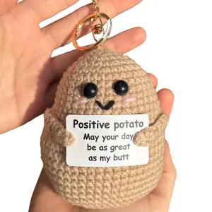 Positive Potato Keychain! Emotional Support Plushie Keychain!