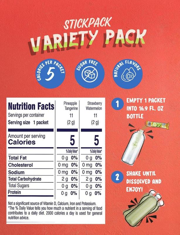 Powdered Drink Mix | 44 Sugar Free Powder Packets | Flavors - Cucumber Limead...