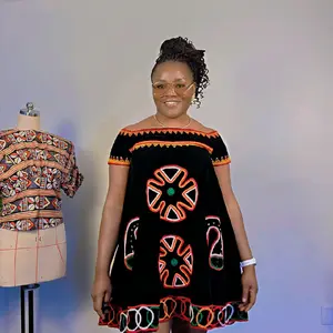 Handmade Bamenda Traditional Dress | Cameroon Cultural Outfit | African Embroidered Dress | Grassfields Attire | Women’s African Clothing