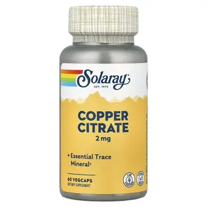 Solaray Copper Citrate, 2 mg, 60 VegCaps