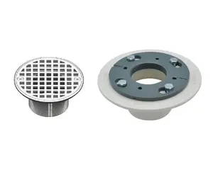 Mountain Plumbing MT507P 4" Round Complete Shower Drain PVC