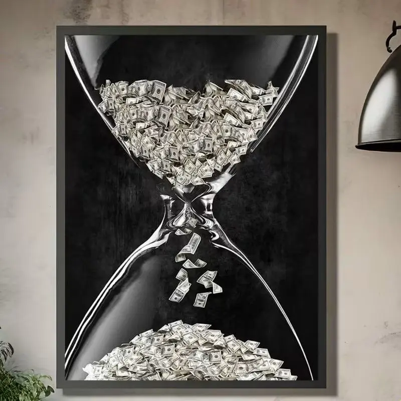 Abstract Money Time Art Poster