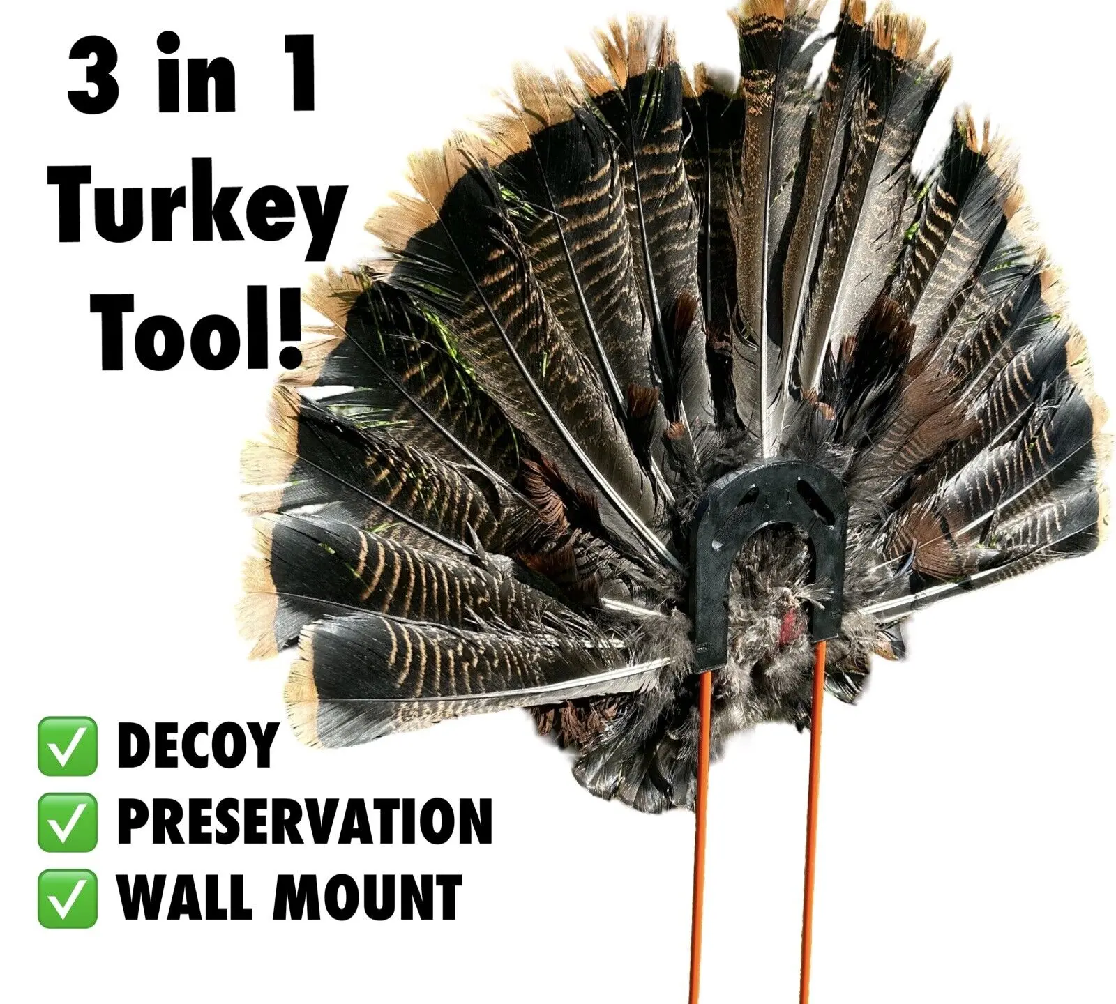 Turkey Hunting Fan Decoy Mount - Wall Mount, Hunt, & Preserve - TikTok Shop