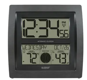 La Crosse Technology Curved Digital Atomic Wall Clock
