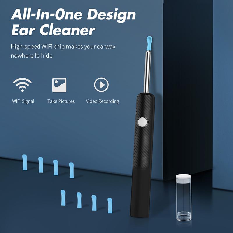 Wax Removal Kit Ear Cleaner with Camera Ear Scope Tweezers Visual Otoscope for Ear Nose Throat Examination Tool Family Use