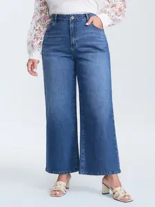 【Summer Turn-Up】【Wide Leg】BlOOMCHIC Plus Size Mid-Rise Stretchy Wide-Leg Jeans [M-6X] 2026 Summer Pick for Mother's Day