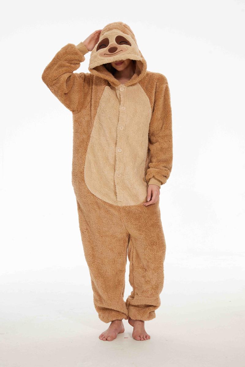 Cozy Cow Onesie for Adults, Plush Fleece Animal Costume Pajamas with Hood for Halloween, Cosplay, and Loungewear