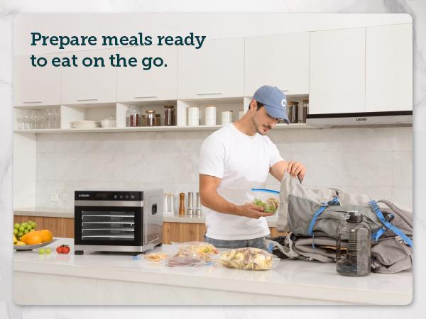 COSORI Food Dehydrator for Jerky, 600W, 6 Stainless Steel Trays, 48H Timer, 165°F Control, 6.48ft² Drying Space, Herbs, Meat, Fruit, and Yogurt