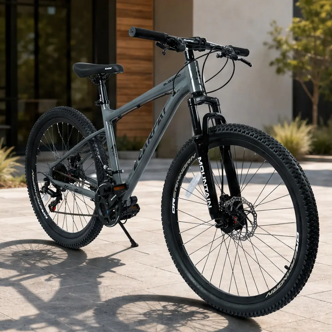 Ecarpat 26 Inch Mountain Bike for Men Women, Hardtail Carbon Steel Frame, 21-Speed Drivetrain, Mechanical Disc Brakes, Front Suspension, All-Terrain Trail Riding, Touring Bicycle, Multiple Color Options, 26 in/Black/Blue/Grey Color Options
