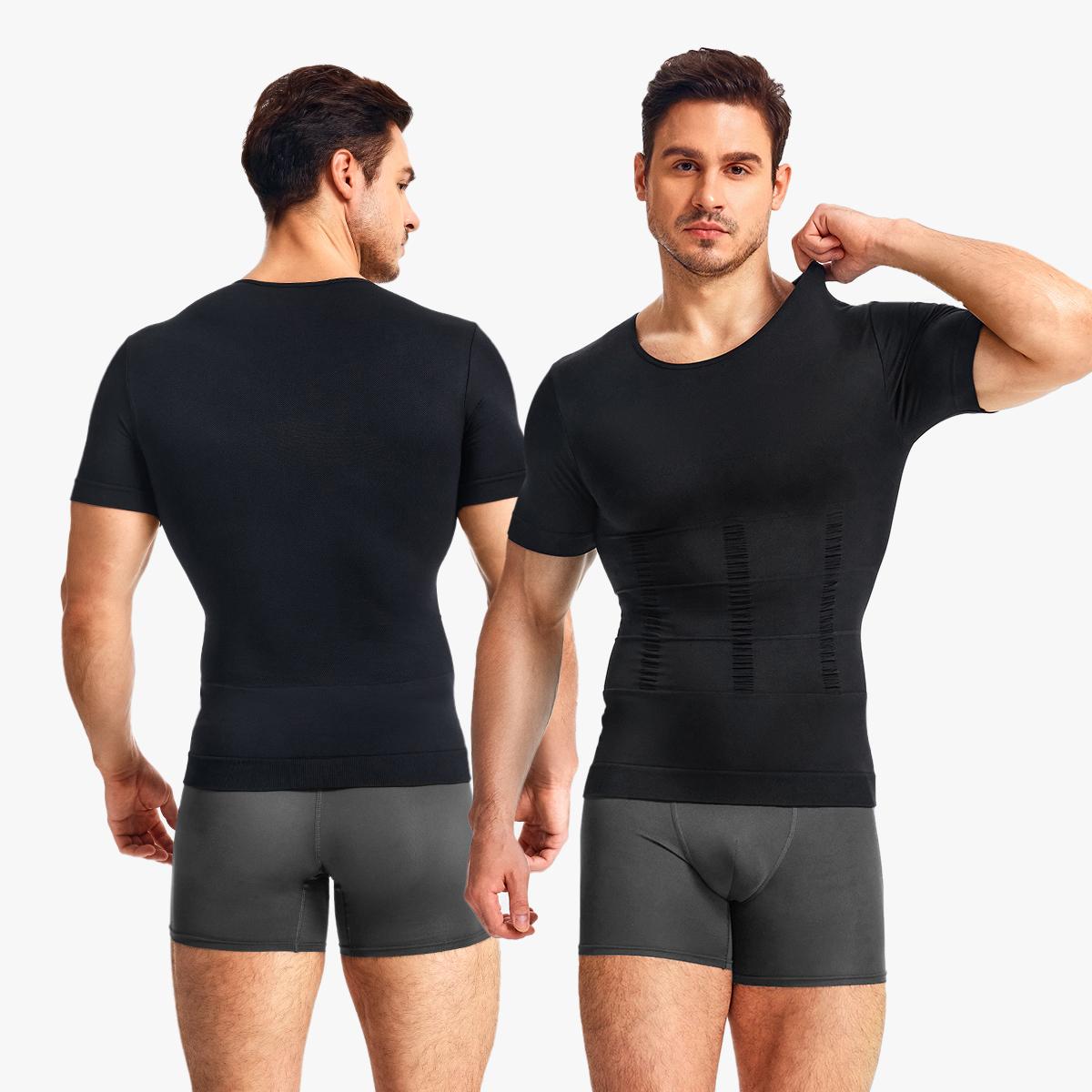 Nebility Mens Core Compression Shirt - Abdominal Sculpting Shapewear to Define Abs & Boost Confidence, Breathable, Quick-Dry Workout Shirts for Men Menswear Gym Tops Nebility Mens Core Compression Shirt - Abdominal Sculpting Shapewear to Define Abs & Boost Confidence, Breathable, Quick-Dry Workout Shirts for Men Menswear Gym Tops