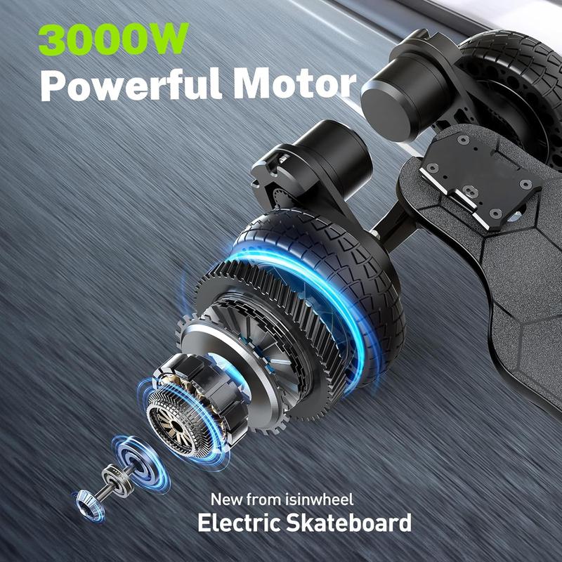 【Valentine's Day】High-Speed Electric Skateboard with Remote Control, 32MPH/30MPH/12MPH/9MPH Top Speed, 3000W/1200W/500W/450W Motor, Powerful Electric Longboard Skateboard to Scooter for Adults &Teens Removable Battery Quick Replacement 【Valentine's Day】High-Speed Electric Skateboard with Remote Control, 32MPH/30MPH/12MPH/9MPH Top Speed, 3000W/1200W/500W/450W Motor, Powerful Electric Longboard Skateboard to Scooter for Adults &Teens Removable Battery Quick Replacement