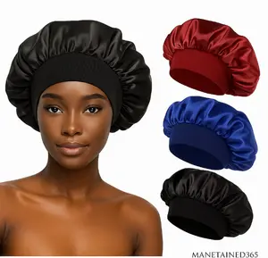 MANETAINED365 3-Piece Satin Bonnet Set – Luxury Hair Protection for Braids, Curls & Edges ($9.99)