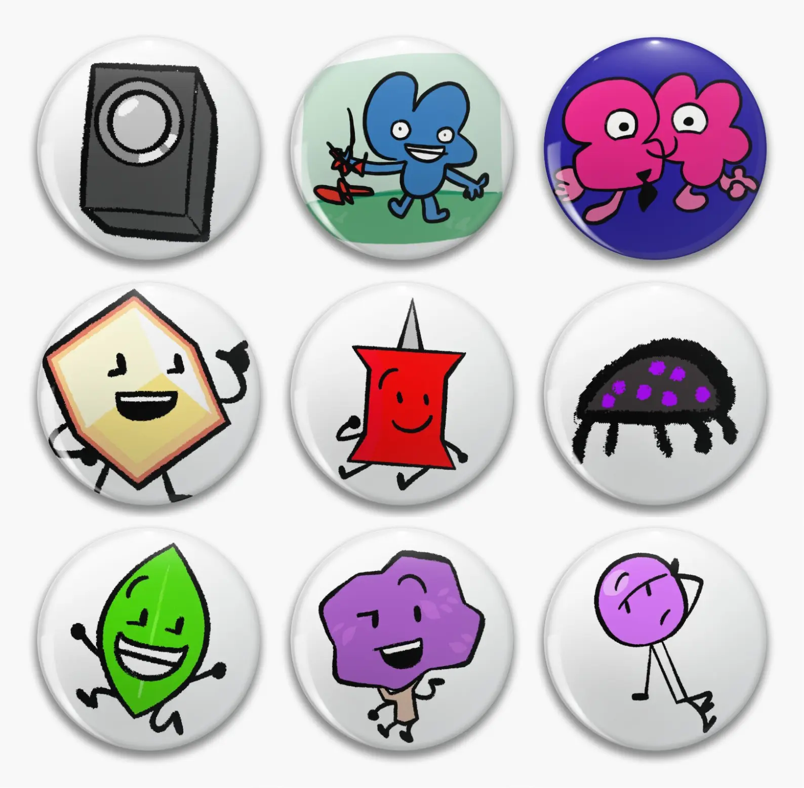 BFDI TPOT Button, Inanimate Insanity Inspired Pinback Buttons, Battle ...