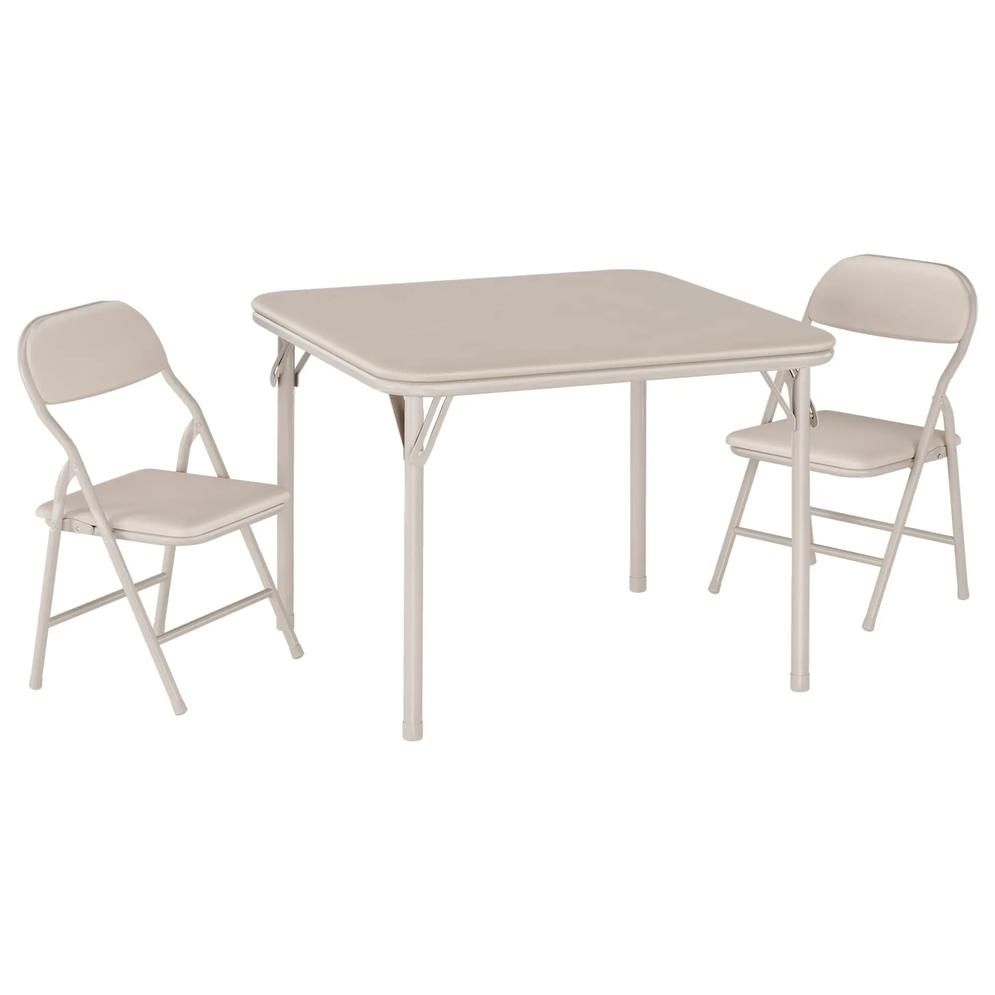 Beige GAOMON Folding Table and Chairs Set, Boys and Girls Activity Table and Chairs Set for Dining Room,Daycare,Classrooms