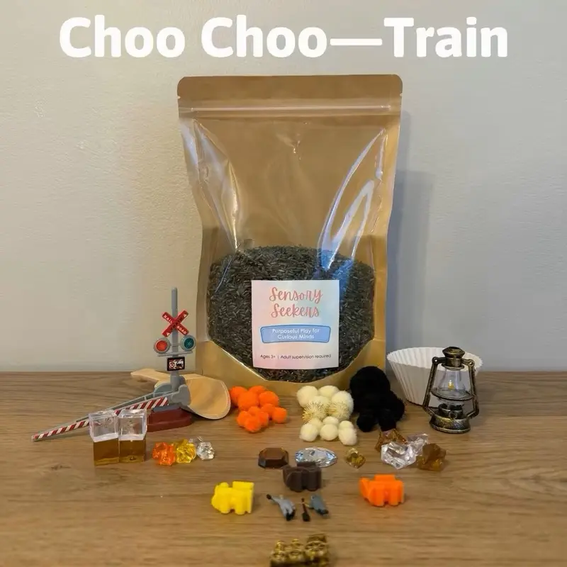 Train Theme sensory Bin Filler