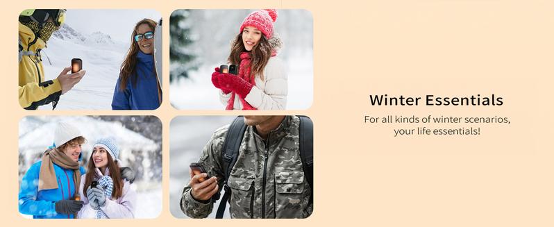 Hotdot Hand Warmer Rechargeable 2 Pack 4 Heat Settings Pocket-Sized Winter Christmas Gift Battery Powered Heating Heaters Adjustable Temperature for Golf Hunting Hiking Camping Skiing Women's Purse Must Haves