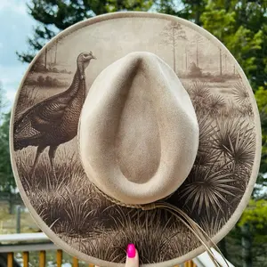 Turkey Engraved Fedora Hat