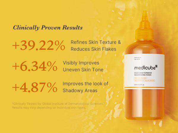 [NEW] Kojic Acid Turmeric Toner for Face & Body | Daily Toner for Uneven Skin Tone & Texture | Niacinamide, Glycolic Acid for Clear Glass Skin | Korean Skin Care | 250ml