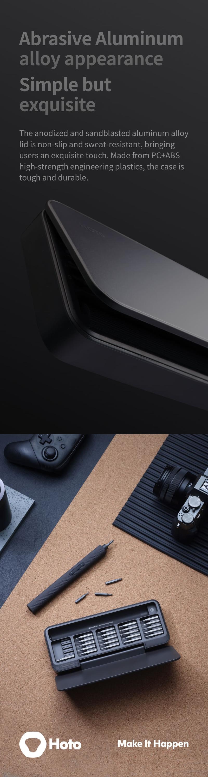 【Deal for you Days】Hoto 25-in-1 Electric Precision Screwdriver with Magnetic Bits & Rechargeable Battery for Phone Camera Laptop Watch Cordless Metal Repair Tool for Father's Day Gifts