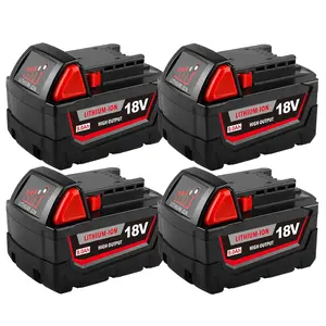 4/2/1 Pack 9.0Ah Replacement for M18 Battery 48-11-1811 48-11-1815 48-11-1822 48-11-1850 48-11-1860 48-11-1881 Compatible with Milwaukee 18V Cordless Power Tools