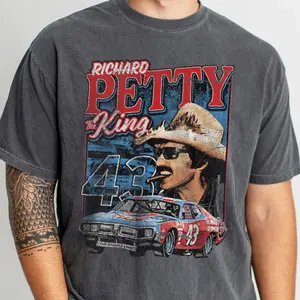 Comfort Colors Richard Petty The King 43 Vintage T-Shirt, Legend Richard Petty Shirt, Fashion Cotton, Crewneck For Men, For Women, Menswear Cotton Fabric