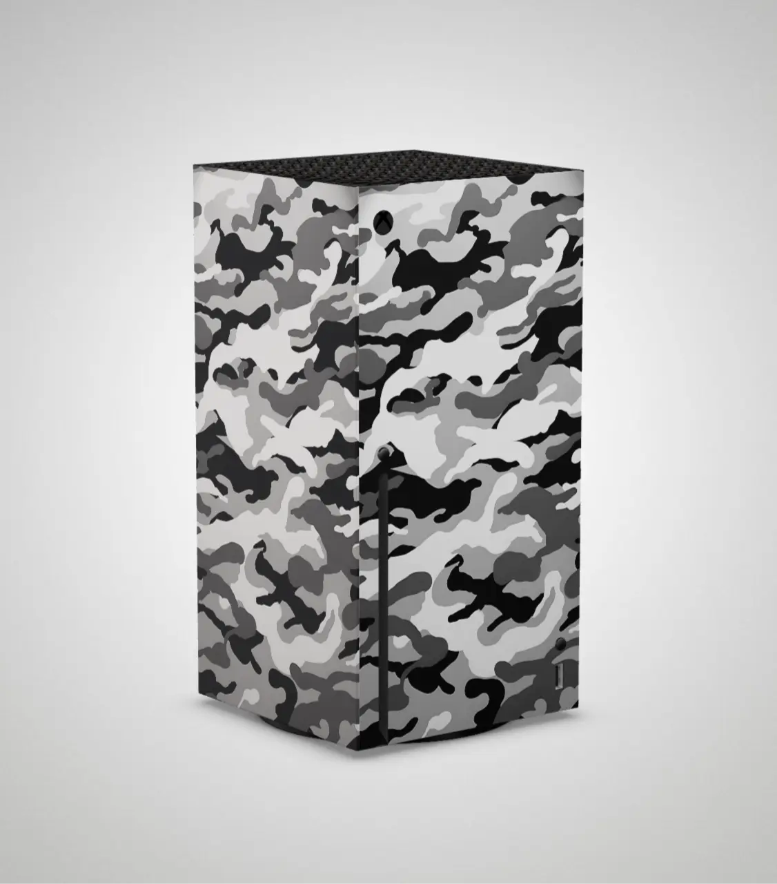 Black and White Camo Xbox Series X Console Skin