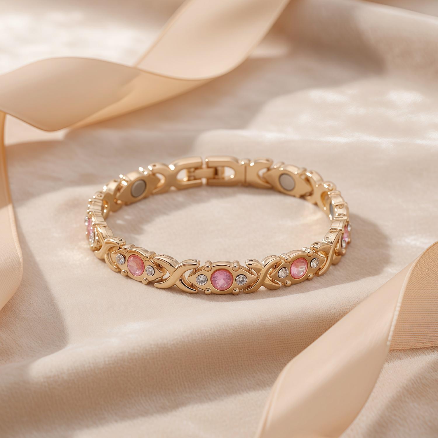 Crystal Magnet Bracelet Adjustable Detachable Energy Bracelet Fashion Jewelry Outfit Accessories Unisex Christmas New Year Ideal Gift