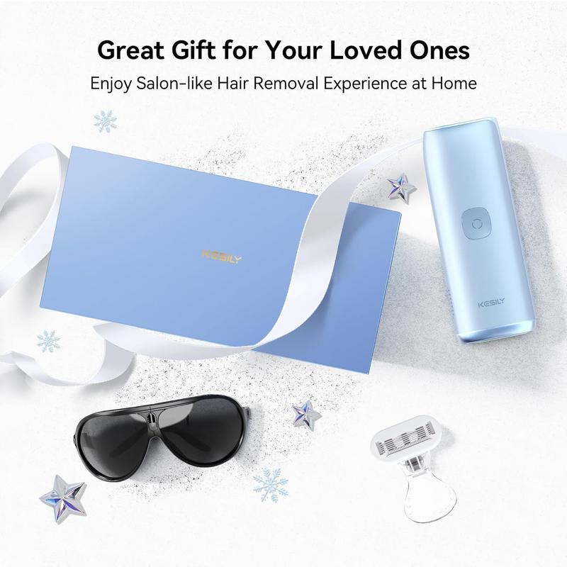 KESILY by OVUTEK Laser Hair Removal IPL for Women and Men, Sapphire Ice-Cooling, Nearly Painless and Permanent Hair Removal Device at Home Comfort