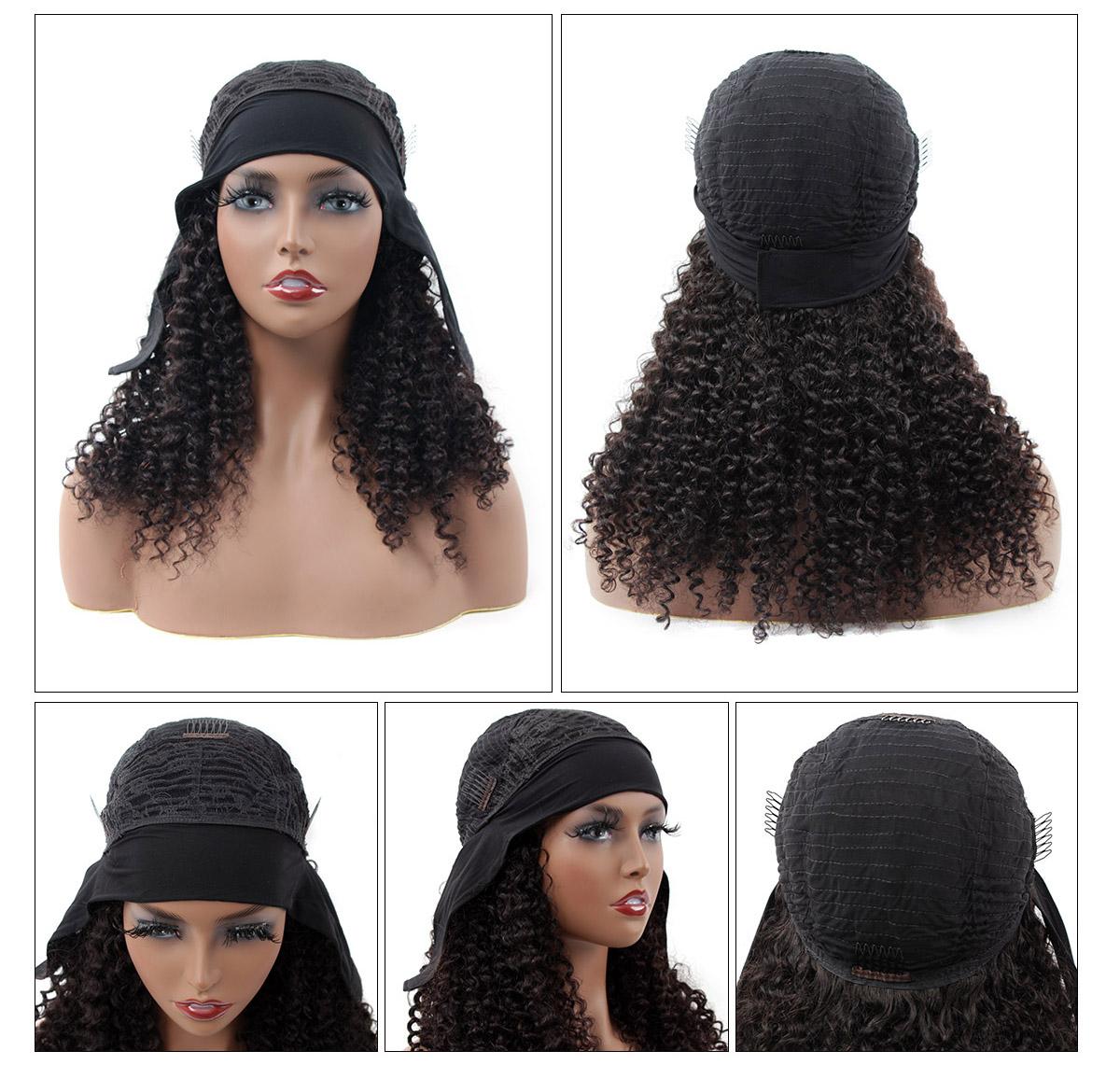 ISEE Wear Go & Headband Afro Curly Glueless Human Wigs Full Machine Made Unisex Black with Free Gifts Included #SpringStatements