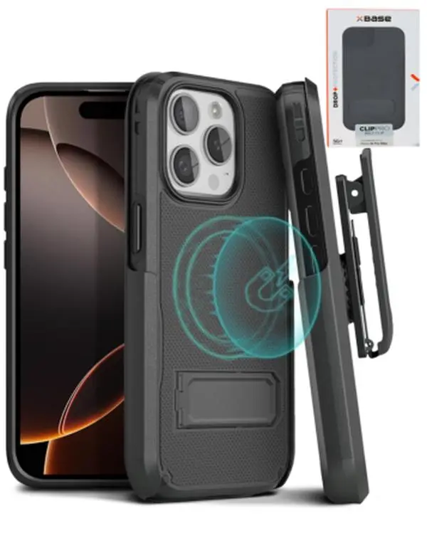 Duraclip Series Combo Case MagSafe Belt Clip Holster for iPhone with Secure Magnetic Attachment and Durable Belt Clip